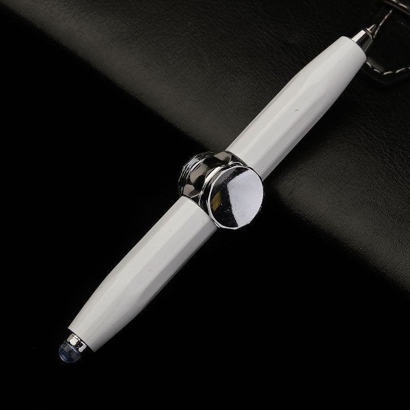 Creative Multi-Function LED Pen | Spinning Decompression Gyro Metal Ballpoint Pen for Office & School