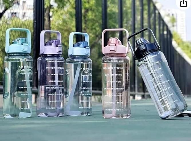 Leakproof 2L Water Bottle With Straw Sport Bottle Sipper - Drinkware Collections