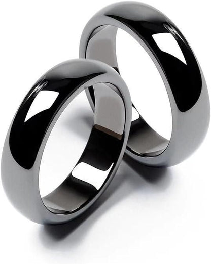 Unisex Black Rings Anxiety Balance Stone - Health Care