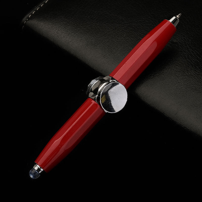 Creative Multi-Function LED Pen | Spinning Decompression Gyro Metal Ballpoint Pen for Office & School