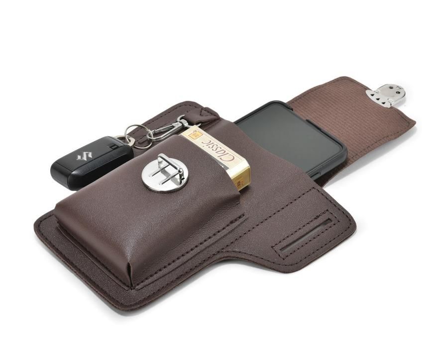 Men's PU Leather Phone Case with Belt Loop - Electronics & Gadgets