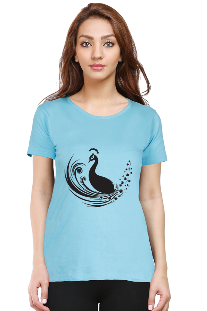 Premium Peacock Women’s Cotton T-Shirts | Perfect Fit & Unique Prints