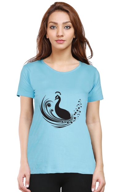 Premium Peacock Women’s Cotton T-Shirts | Perfect Fit & Unique Prints