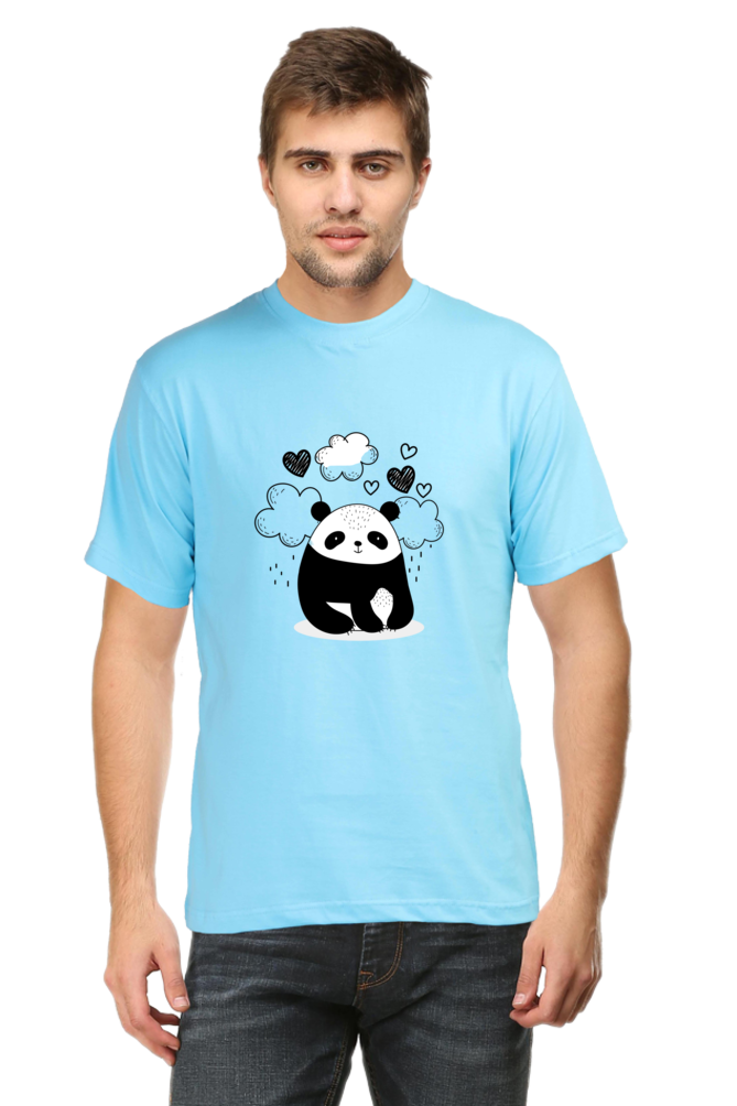 Panda Graphic Round Neck T-Shirt