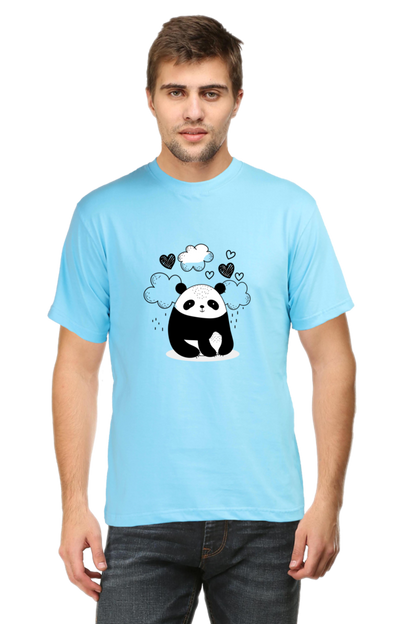 Panda Graphic Round Neck T-Shirt