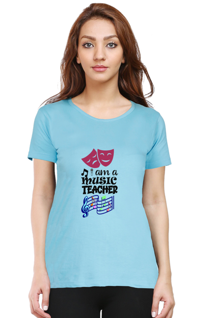 Music Teacher printed women's T-Shirt