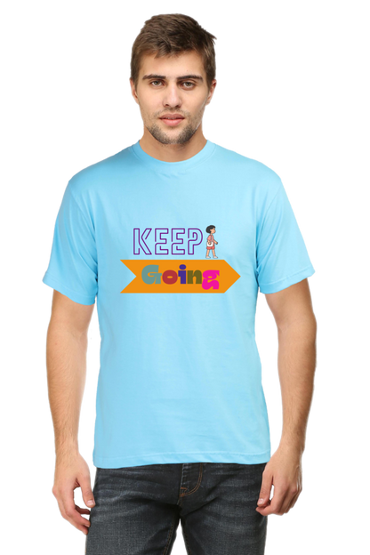 Keep Going Versatile Round Neck T-Shirts for Men