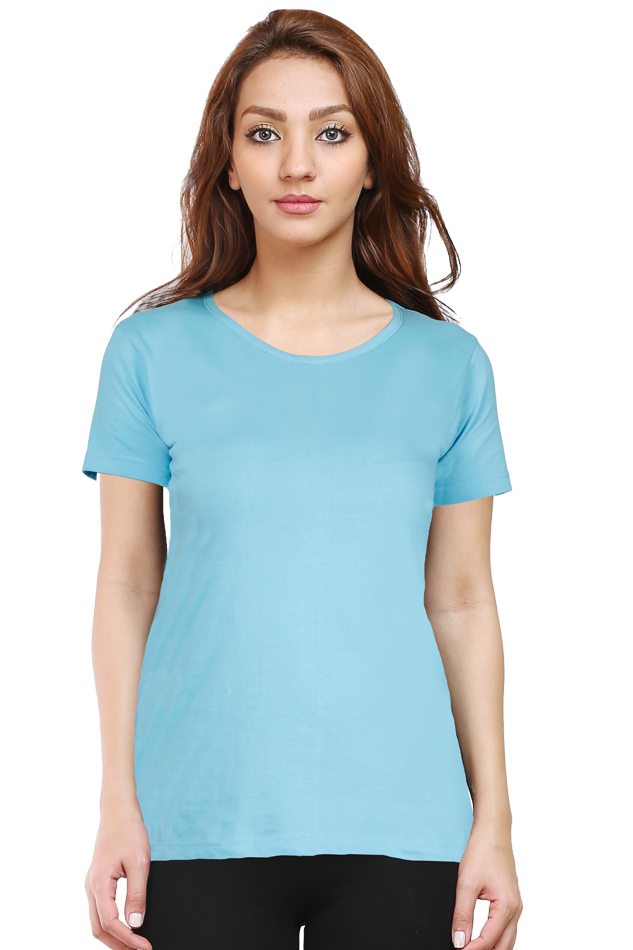 Light Colored Plain Women's T-Shirt - Casual & Comfy Everyday Wear