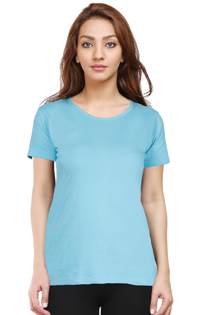 Light Colored Plain Women's T-Shirt - Casual & Comfy Everyday Wear