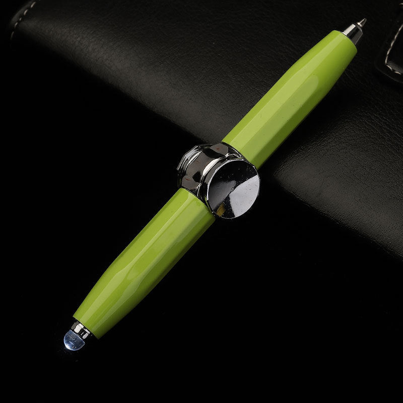 Creative Multi-Function LED Pen | Spinning Decompression Gyro Metal Ballpoint Pen for Office & School