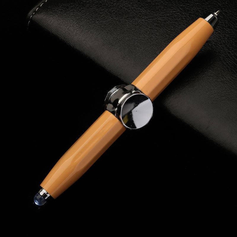 Creative Multi-Function LED Pen | Spinning Decompression Gyro Metal Ballpoint Pen for Office & School