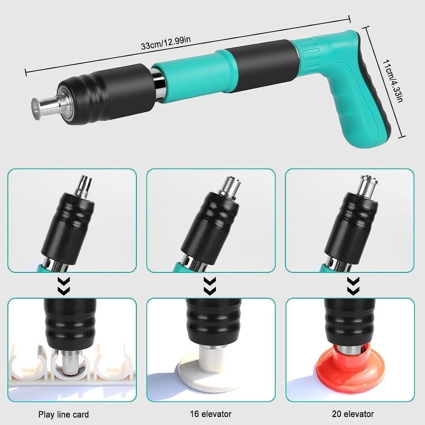 4 Speed Adjustable Manual Steel Concrete Nail Gun Tool - Home Improvement