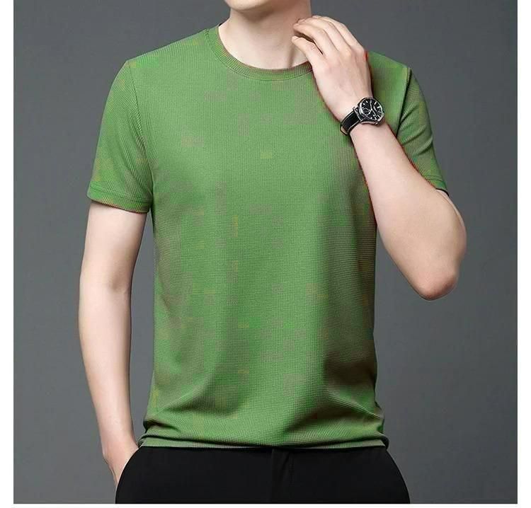 Polyester Stretchable Solid Half Sleeves Mens Plain Round Neck T-Shirt Pack Of 5