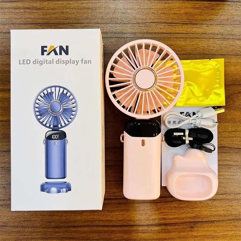 Portable Handheld Fan, Battery Operated Fan with LED Display - Summer Collections