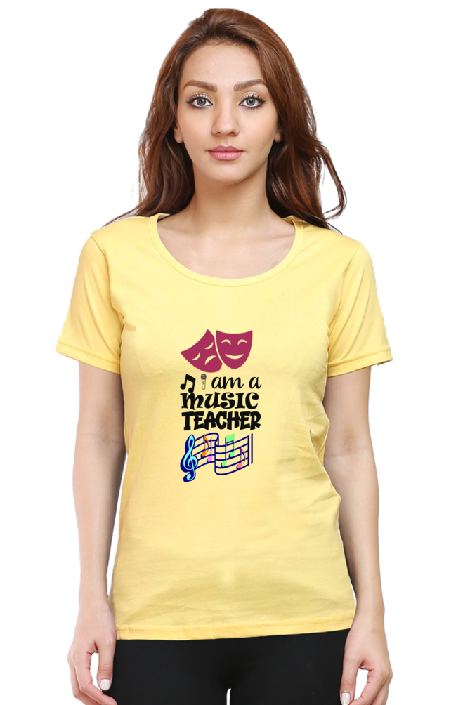 Music Teacher printed women's T-Shirt