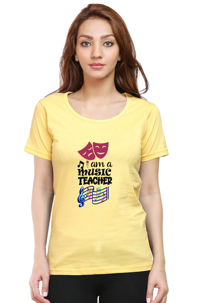 Music Teacher printed women's T-Shirt