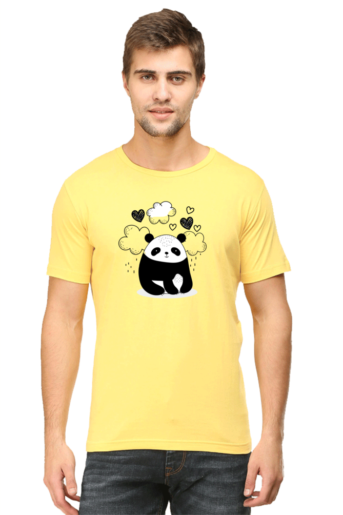 Panda Graphic Round Neck T-Shirt