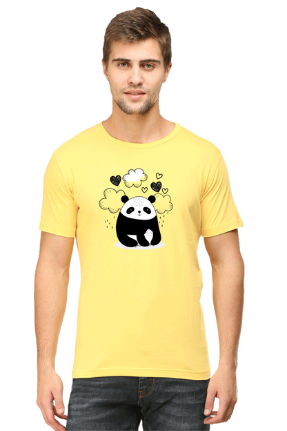 Panda Graphic Round Neck T-Shirt