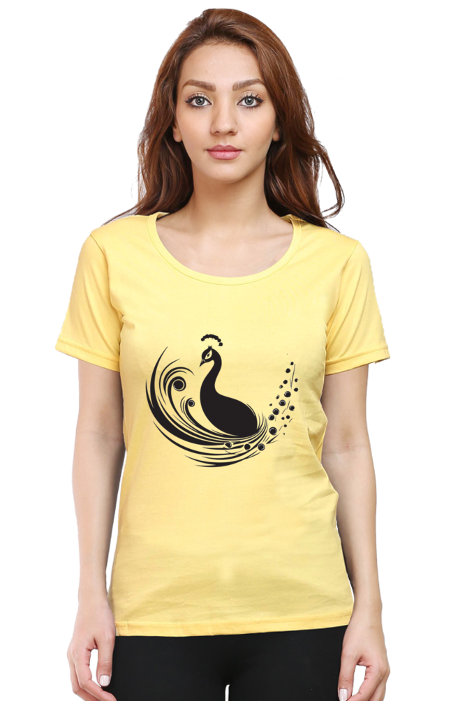 Premium Peacock Women’s Cotton T-Shirts | Perfect Fit & Unique Prints