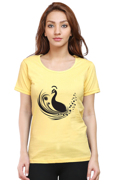 Premium Peacock Women’s Cotton T-Shirts | Perfect Fit & Unique Prints