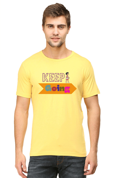 Keep Going Versatile Round Neck T-Shirts for Men