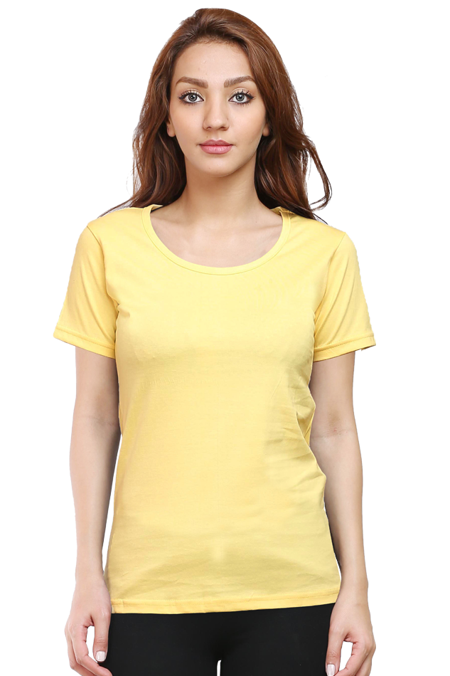 Light Colored Plain Women's T-Shirt - Casual & Comfy Everyday Wear