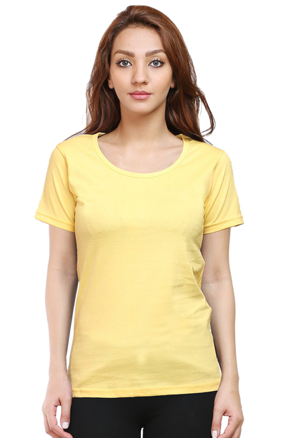 Light Colored Plain Women's T-Shirt - Casual & Comfy Everyday Wear