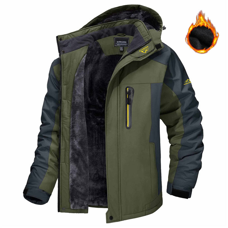 Men’s Winter Hooded Jacket – Warm Fleece Lined Waterproof & Windproof Parka | Fashion Casual Outdoor Coat