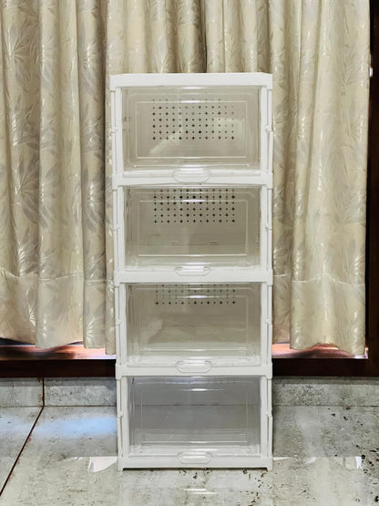 4 Layer Foldable Shoe Rack Organizer - Home Improvement