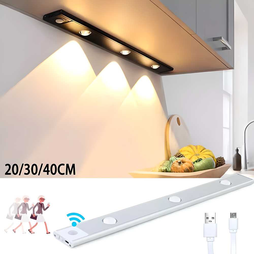 LED PIR Motion Sensor Cabinet  With USB Rechargeble - Home Appliances