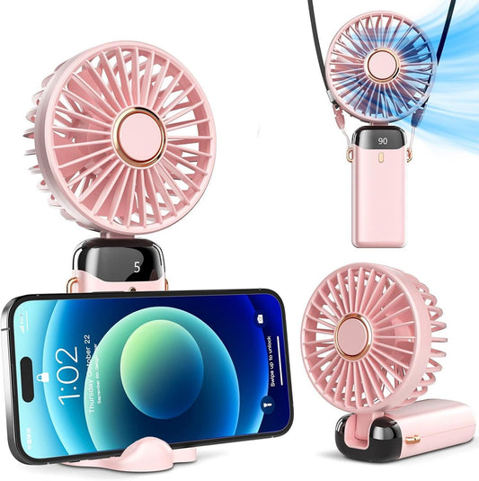 Portable Handheld Fan, Battery Operated Fan with LED Display - Summer Collections