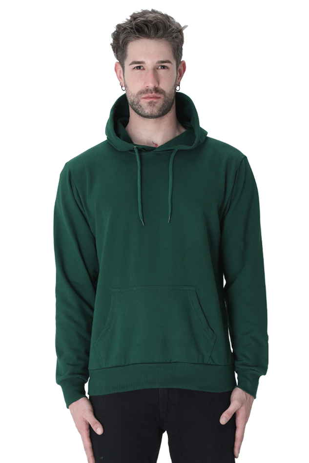 Unisex Plain Hooded Sweatshirt - Effortless Casual Wear