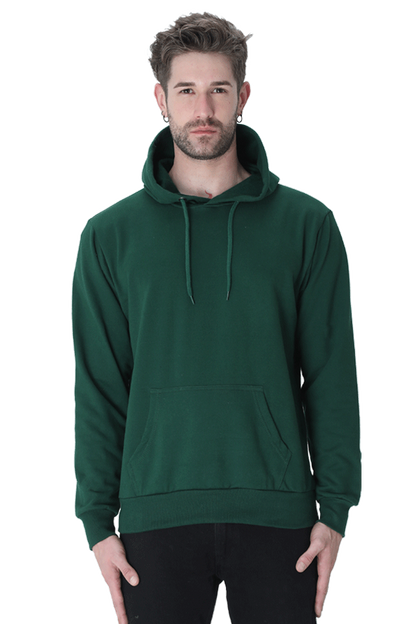 Unisex Plain Hooded Sweatshirt - Effortless Casual Wear