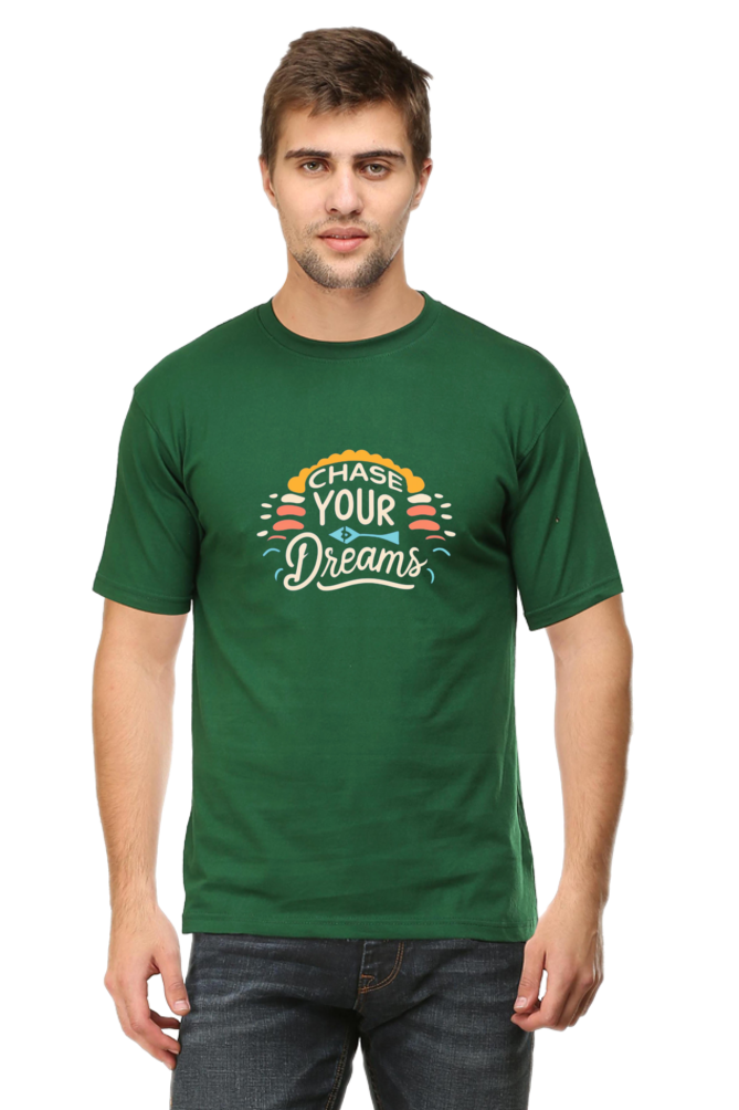 Chase your dreams Round Neck Tees: Perfect for Any Outfit