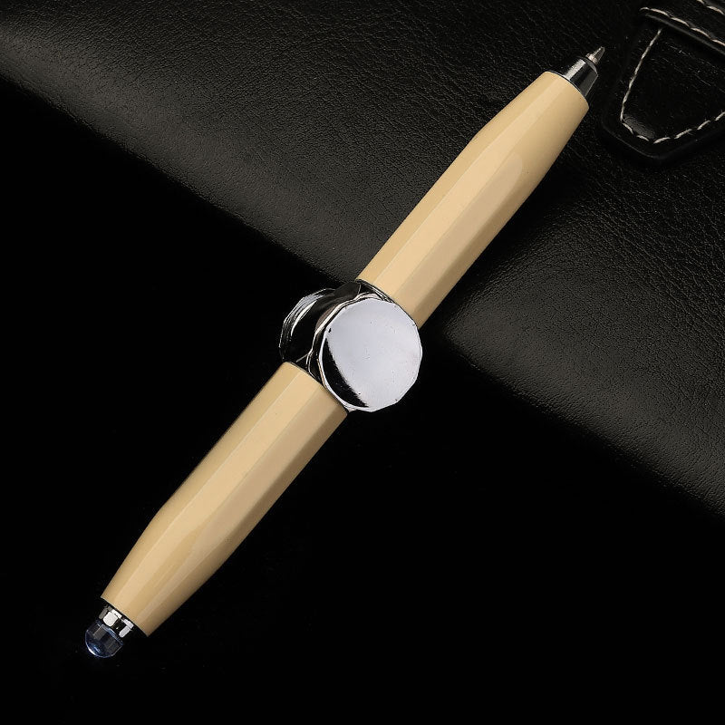 Creative Multi-Function LED Pen | Spinning Decompression Gyro Metal Ballpoint Pen for Office & School