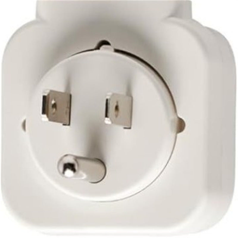 White electrical plug on a white background