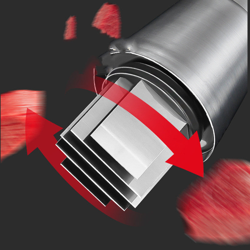 Close-up of a metallic exhaust pipe with red arrows indicating airflow on a dark background.