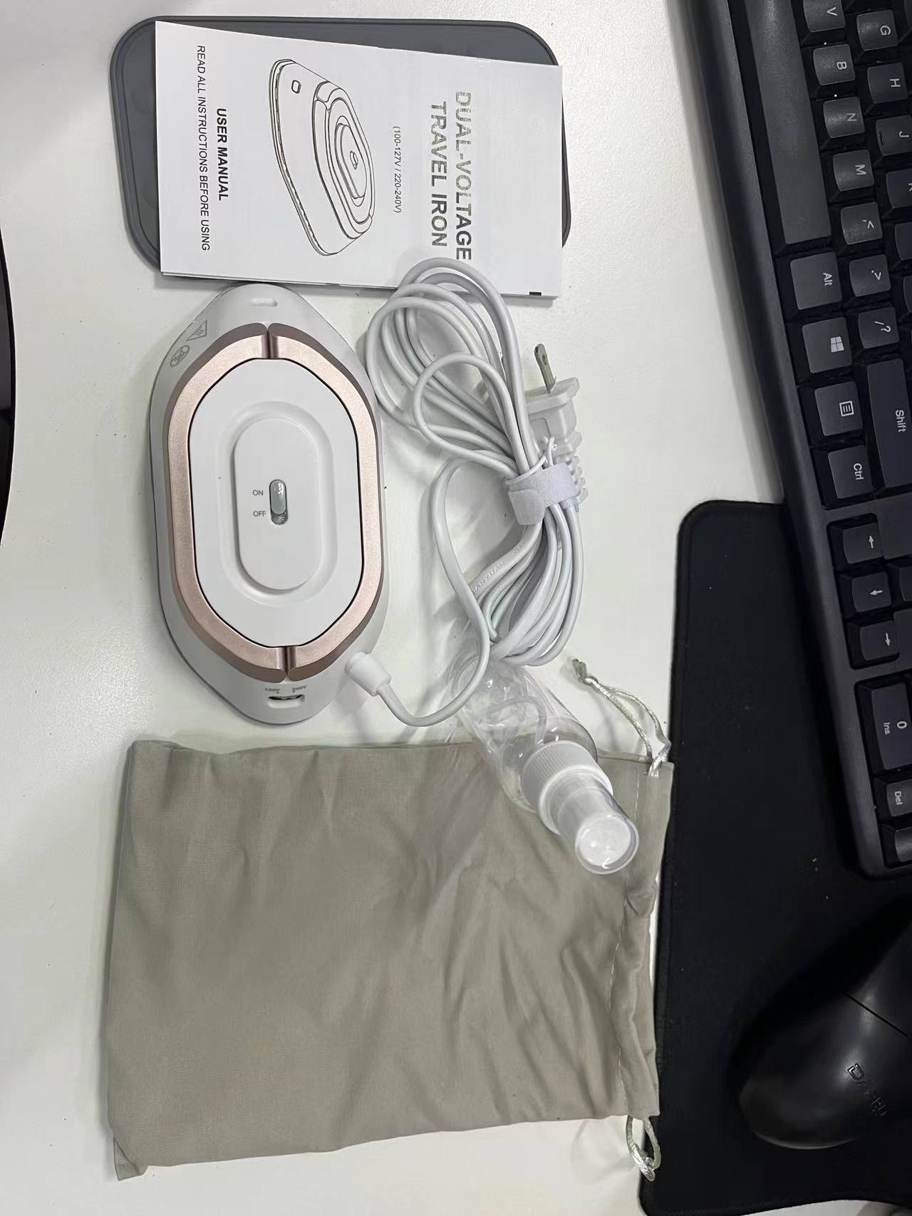 Newbealer Dual Voltage Travel Iron – Lightweight Portable 