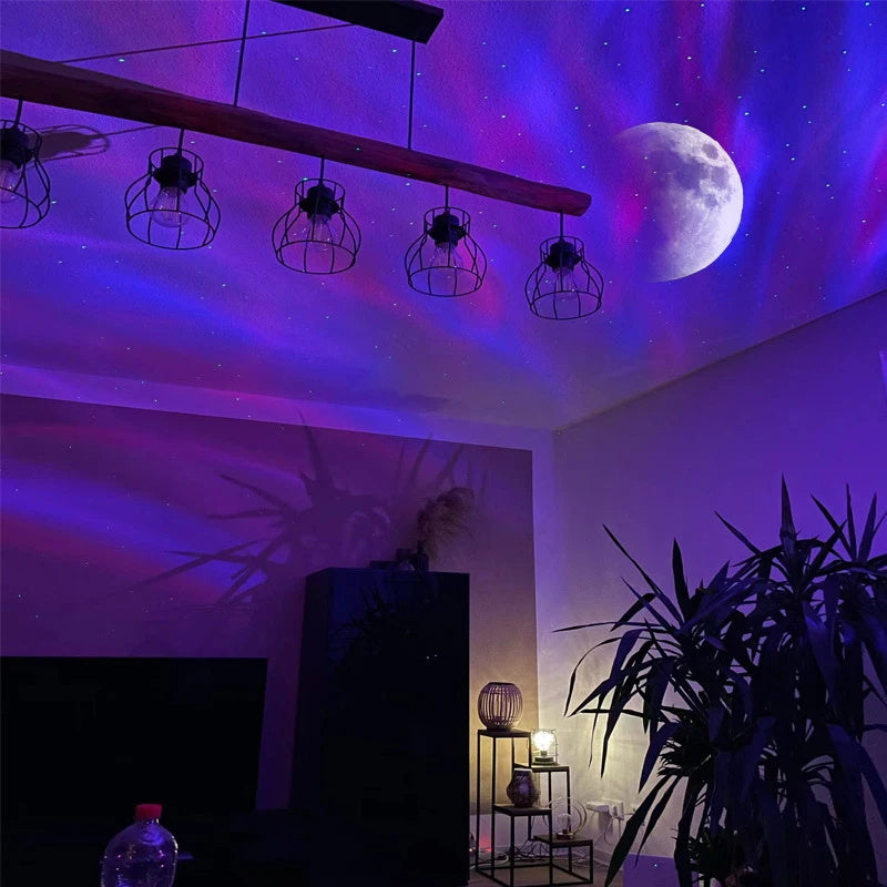 Aurora Borealis LED Galaxy Star Projector for Sky Moon Night Light for Bedroom & Home Decor 