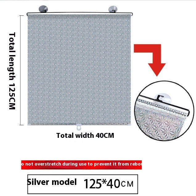 Measurement chart for a silver model with dimensions and warning text on a white background