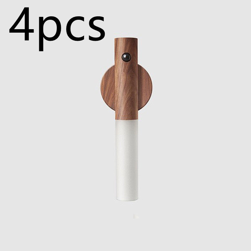 Wooden and white wall hook on a light gray background with '4pcs' text.