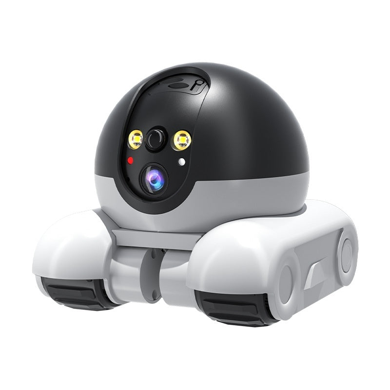 Robotic device with camera on a white background
