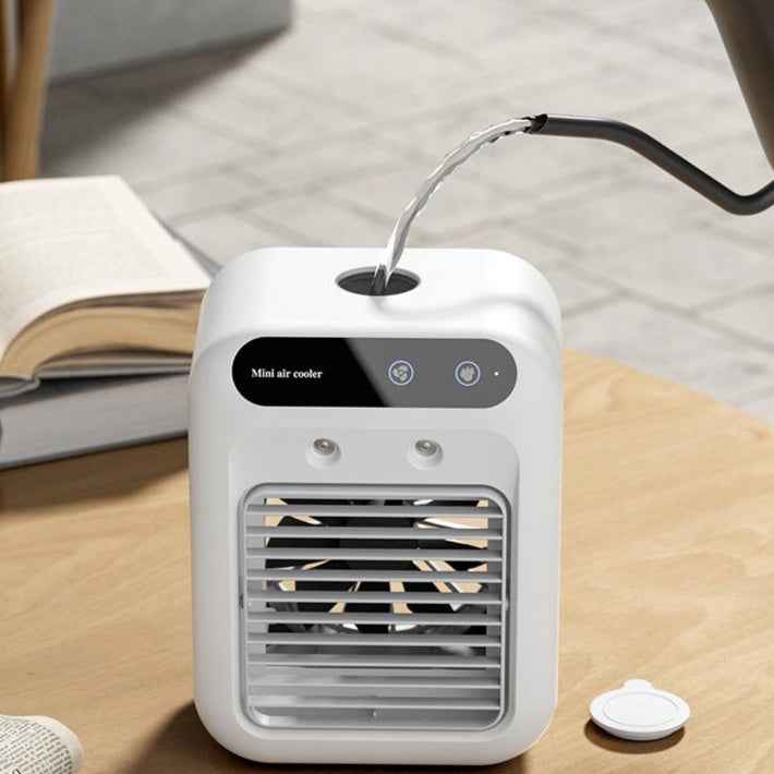 pouring water in the air cooler