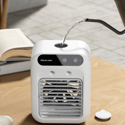 pouring water in the air cooler