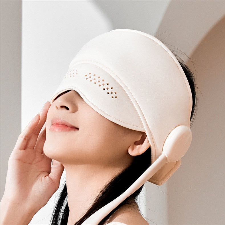 Girl wearing a head message airbag