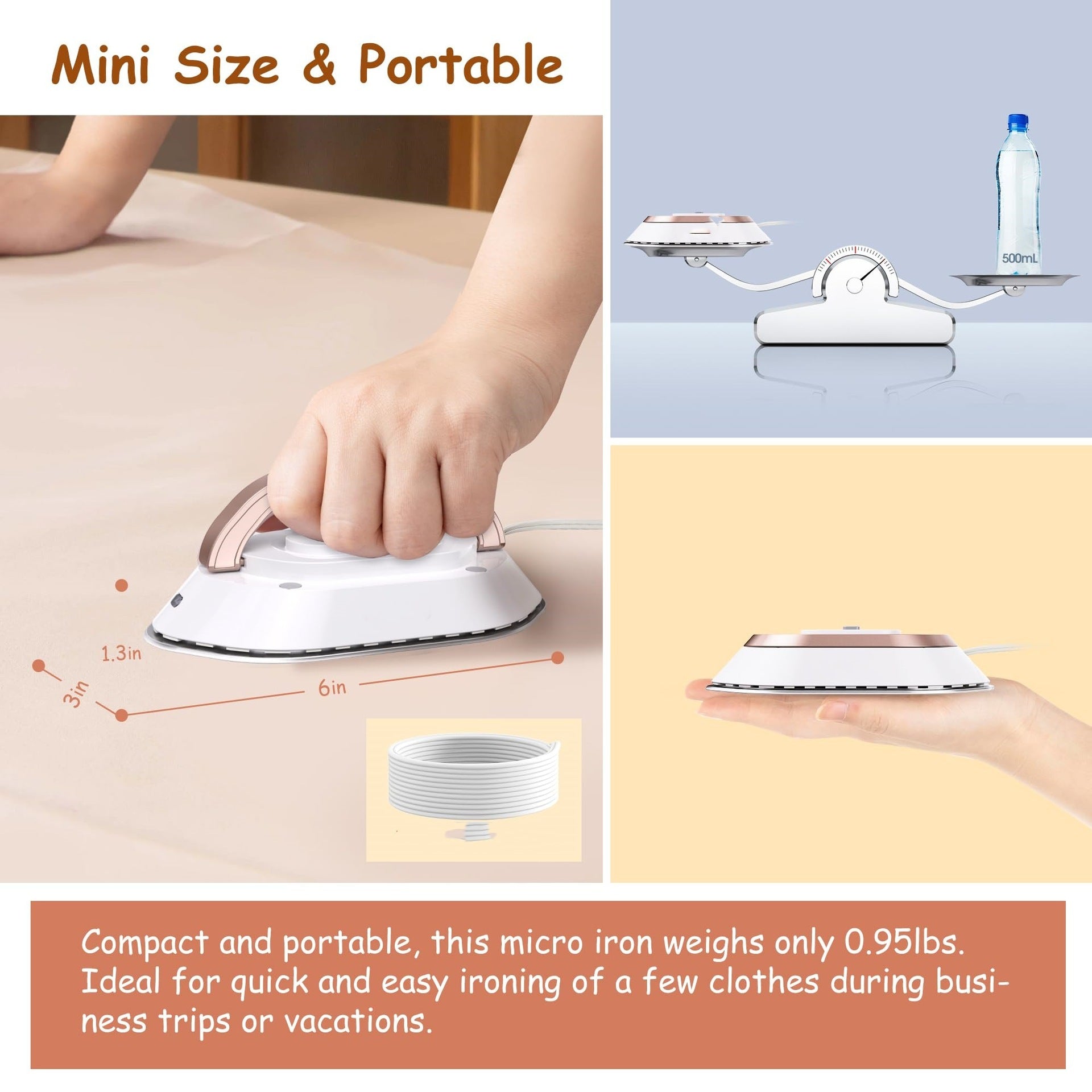 Lightweight Portable Iron 