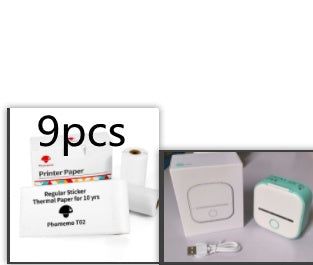 Printer paper packaging with text '9pcs' on a white background