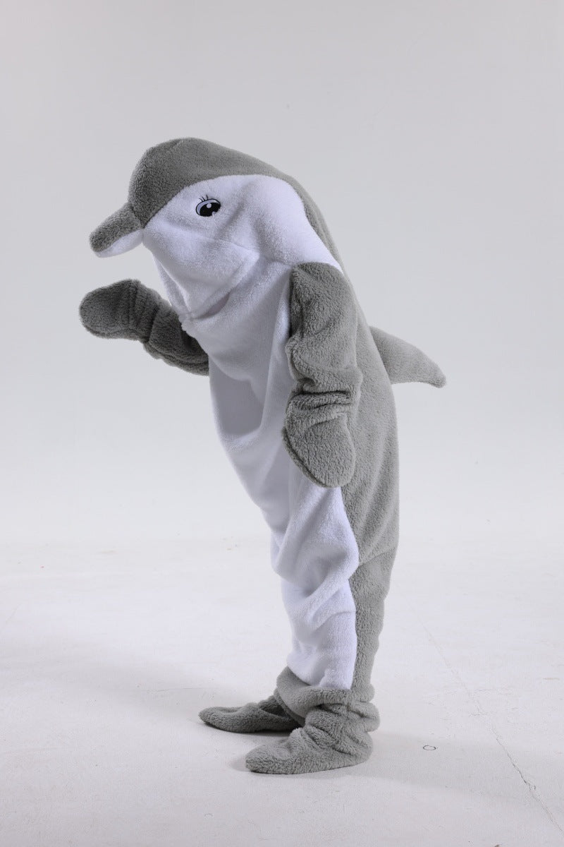 Dolphin & Shark Hooded Blanket – Soft Plush Sleeping Bag for Kids & Adults