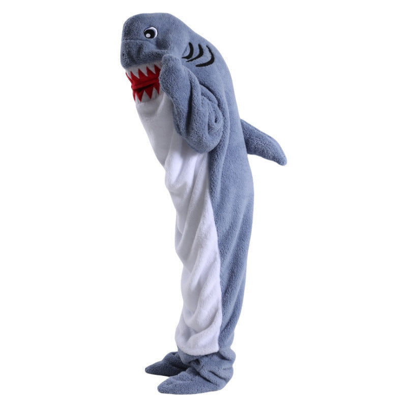 Dolphin & Shark Hooded Blanket – Soft Plush Sleeping Bag for Kids & Adults