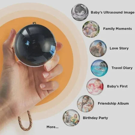 Fashionable And Personalized Electronic Ball Video Player 3D Video Crystal Ball DIY Memory Art Glass Ball Lamp Spherical Pixel Display 2.7inchs Screen 4GB Videos Player For Gift